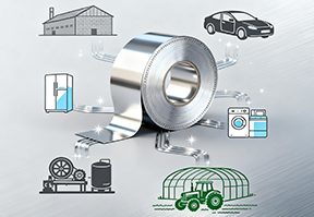 Multi field applications of galvanized steel coils